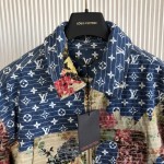 Louis Vuitton Destroyed Workwear Denim Jacket 1AAGQD