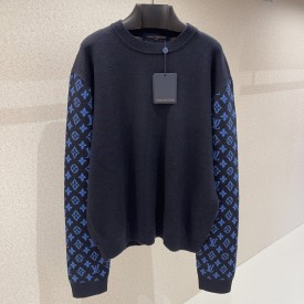 Louis Vuitton Monogram Mix Cashmere Crewneck 1AATLQ