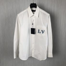 Louis Vuitton Long-Sleeved Regular Shirt With Placed Graphic White