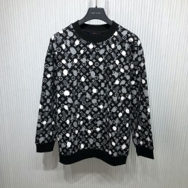 Replica LV x YK Painted Dots Printed Crewneck