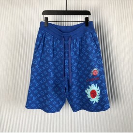 Replica LV x YK Monogram Faces Knitted Shorts