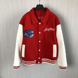 Replica LV x YK Psychedelic Flower Embroidered Varsity Blouson