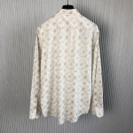 Louis Vuitton Monogram Long-Sleeved Cotton Shirt 1ABJLM