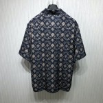 Louis Vuitton Monogram Silk Short-Sleeved Shirt 1ABJLV