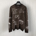 Louis Vuitton Monogram Embroidered Wool Crewneck 1ABXYW