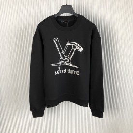 Replica Louis Vuitton Embroidered Cotton Sweatshirt