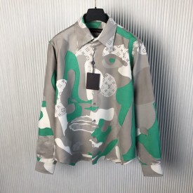 Louis Vuitton Printed Cotton Fil Coupe Overshirt 1ABY4G