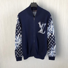 Replica Louis Vuitton Zipped Cotton Blend Blouson