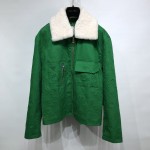 LV Monogram Workwear Denim Jacket Green 1A96UD