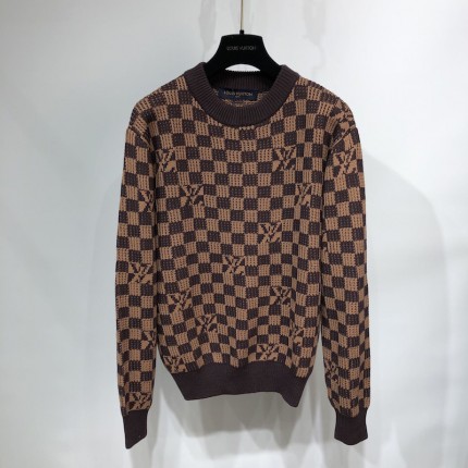 LV Ribbed Damier Crewneck 1A9702