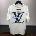 LV Cloud Print LV Logo T-Shirt 1A89U5