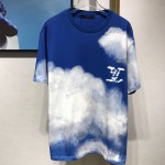 LV Cloud Print T-Shirt Blue 1A89U6