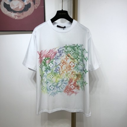 LV Front Printed Pastel Monogram T shirt 1A8GUS