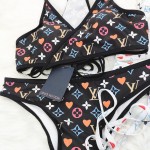 LV Game on Racer Back Bikini Black