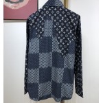 LV Monogram Waves Giant Damier Flannel Shirt 1A7X98