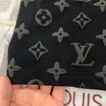 LV hook and loop monogram short pocket t shirt black