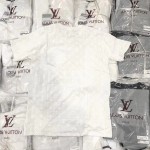 LV hook and loop monogram short pocket t shirt white