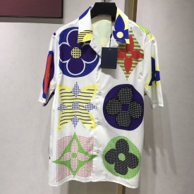 LV Multicolor Monogram Hawaiian Fit Shirt 1A7XAQ