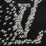 LV Planes Printed Hoodie Black 1A5WAY