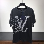 LV planes printed t shirt black