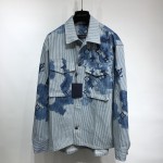 LV Striped Monogram Workwear Denim Shirt 1A8QYE