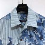 LV Striped Monogram Workwear Denim Shirt 1A8QYE