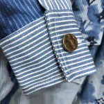 LV Striped Monogram Workwear Denim Shirt 1A8QYE