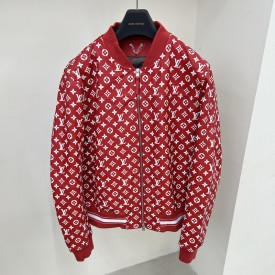 Louis Vuitton x Supreme Leather Monogram Bomber Jacket