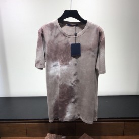 LV T Shirt Camo Tie & Dye Beige