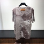 LV T Shirt Camo Tie & Dye Beige