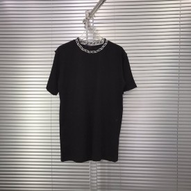 Replica LV t shirt with chain black