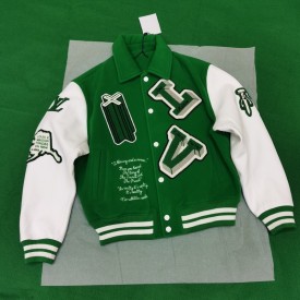 Replica LV Varsity Leather Jacket