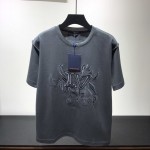 LV Vegetal Lace Embroidery T Shirt Black