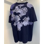 LV Watercolour Monogram T shirt Navy