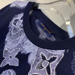 LV Watercolour Monogram T shirt Navy