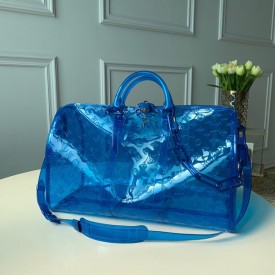 Replica LV Keepall Bandouliere 50 prism PVC