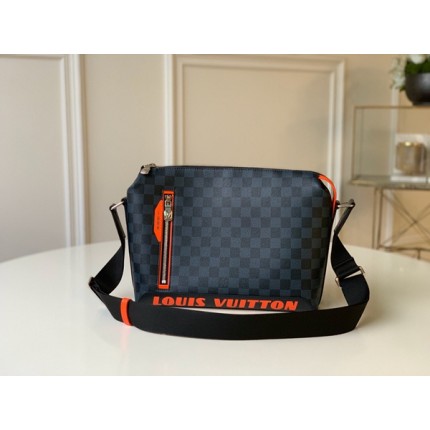 LV damier cobalt race discovery messenger PM bag N40159