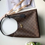 LV  Monogram Canvas Flower Hobo Bags Black M43545