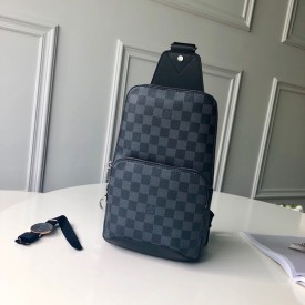 Replica LV black Avenue Sling Bag