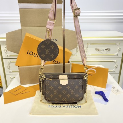 Louis Vuitton Monogram Canvas Multi Pochette Accessoires Bag Pink LV M44840