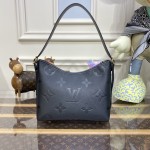 Louis Vuitton Monogram Empreinte CarryAll PM Bag Black LV M46288