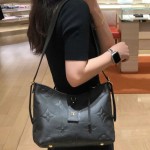 Louis Vuitton Monogram Empreinte CarryAll PM Bag Black LV M46288