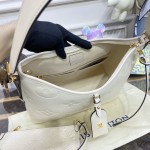 Louis Vuitton Monogram Empreinte CarryAll PM Bag Cream LV M46293