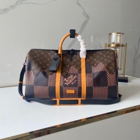 LV Giant Damier Ebene Keepall Bandouliere 50 N40360