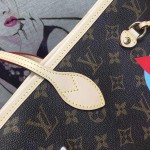 LV Monogram Canvas Neverfull MM Applied and Printed Patches