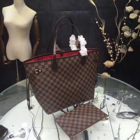 Replica LV Damier Ebene Neverfull MM