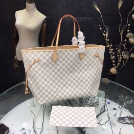 Replica LV Damier Azur Neverfull MM