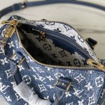 Louis Vuitton Monogram Denim Speedy Bandouliere 25 M59609