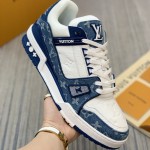 Louis Vuitton Trainer Sneaker 1A9JGT Blue Denim