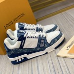 Louis Vuitton Trainer Sneaker 1A9JGT Blue Denim